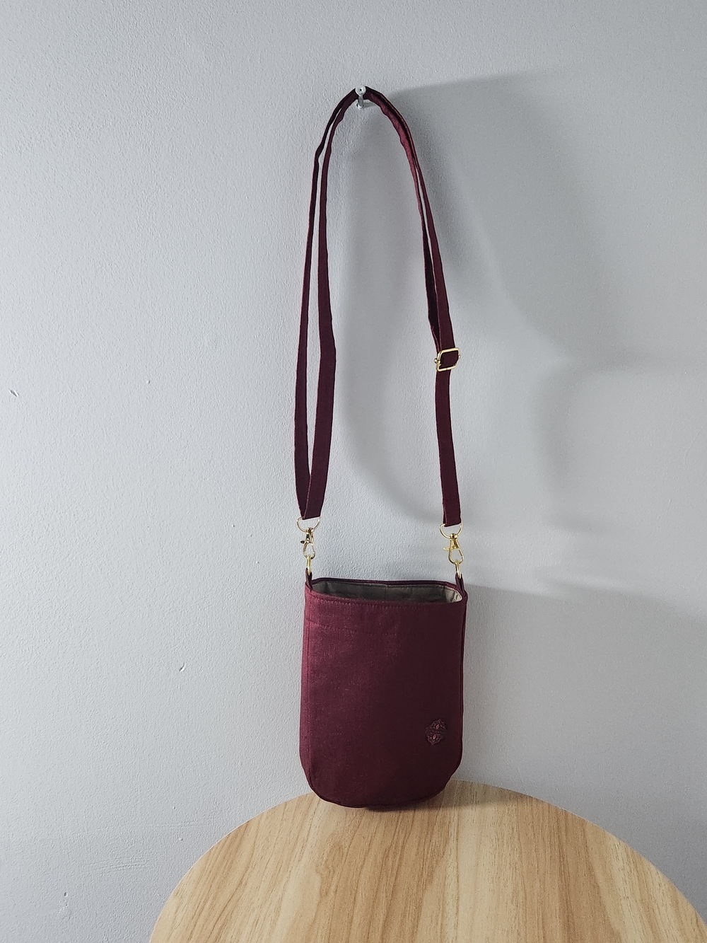Hand Crafted Maroon Crossbody Shoulder Bag - Women
